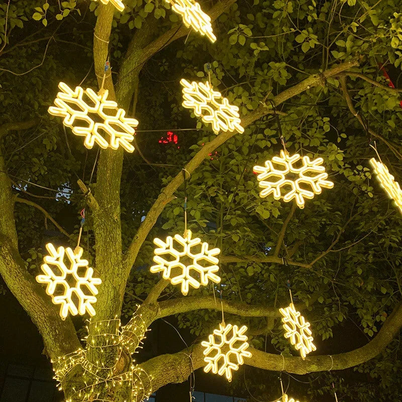 LED-Girlande Schneeflocke Wasserdicht - Weihnachtsdekoration Außen
