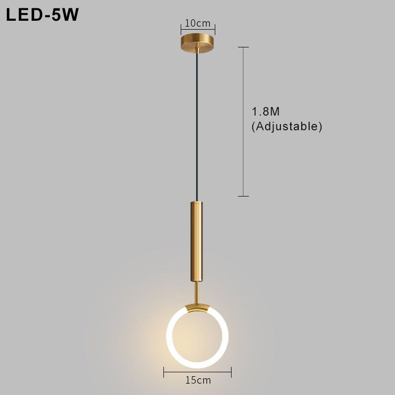 LED-Hängelampe Nordic Simple - Minimalistische Metalllampe für Küche, Esszimmer und Büro