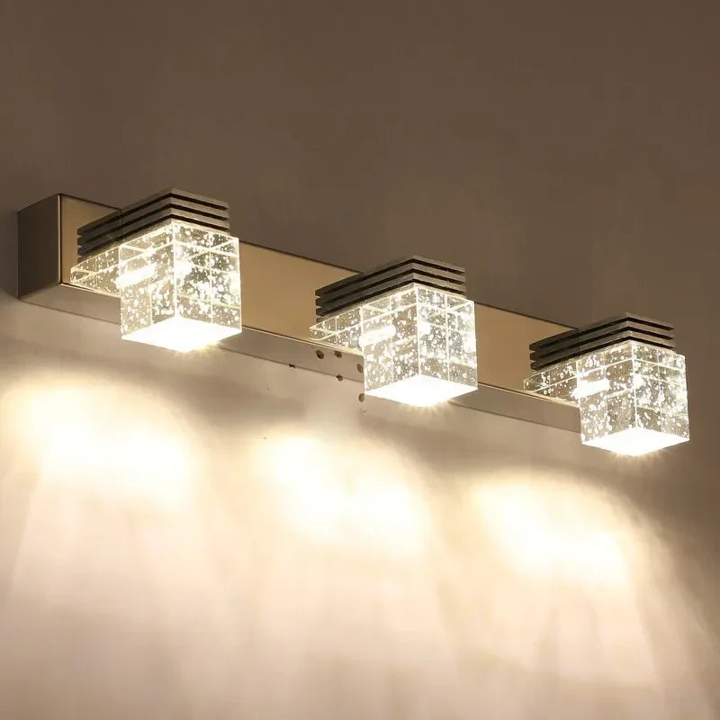 Moderne LED Wandleuchte Kristall Wandlampe Spiegel Dekor Beleuchtungseinrichtung