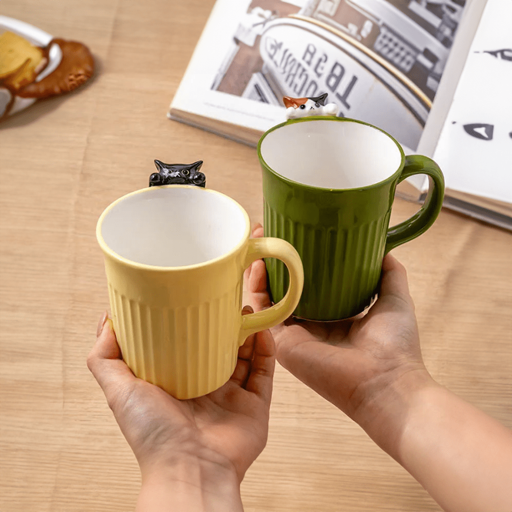 Cartoon Keramische Katzen Tasse
