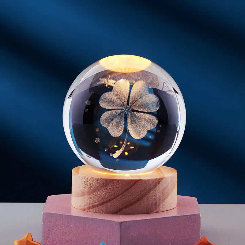 3D Nachttischlampe für Schlafzimmer und Kinderzimmer | CrystalGlow