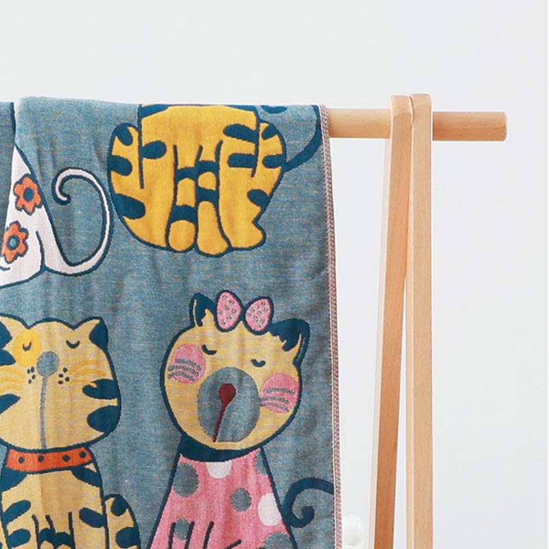 Garduru Cat Baumwoll-Badetuch Babydecke