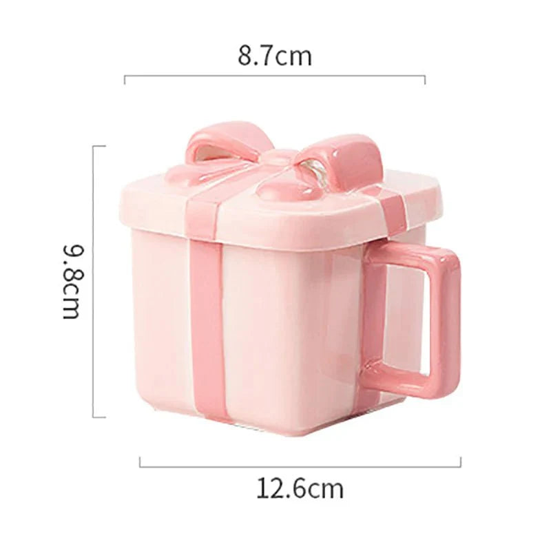 Keramische Weihnachtsgeschenk-Kaffeetasse mit Deckel