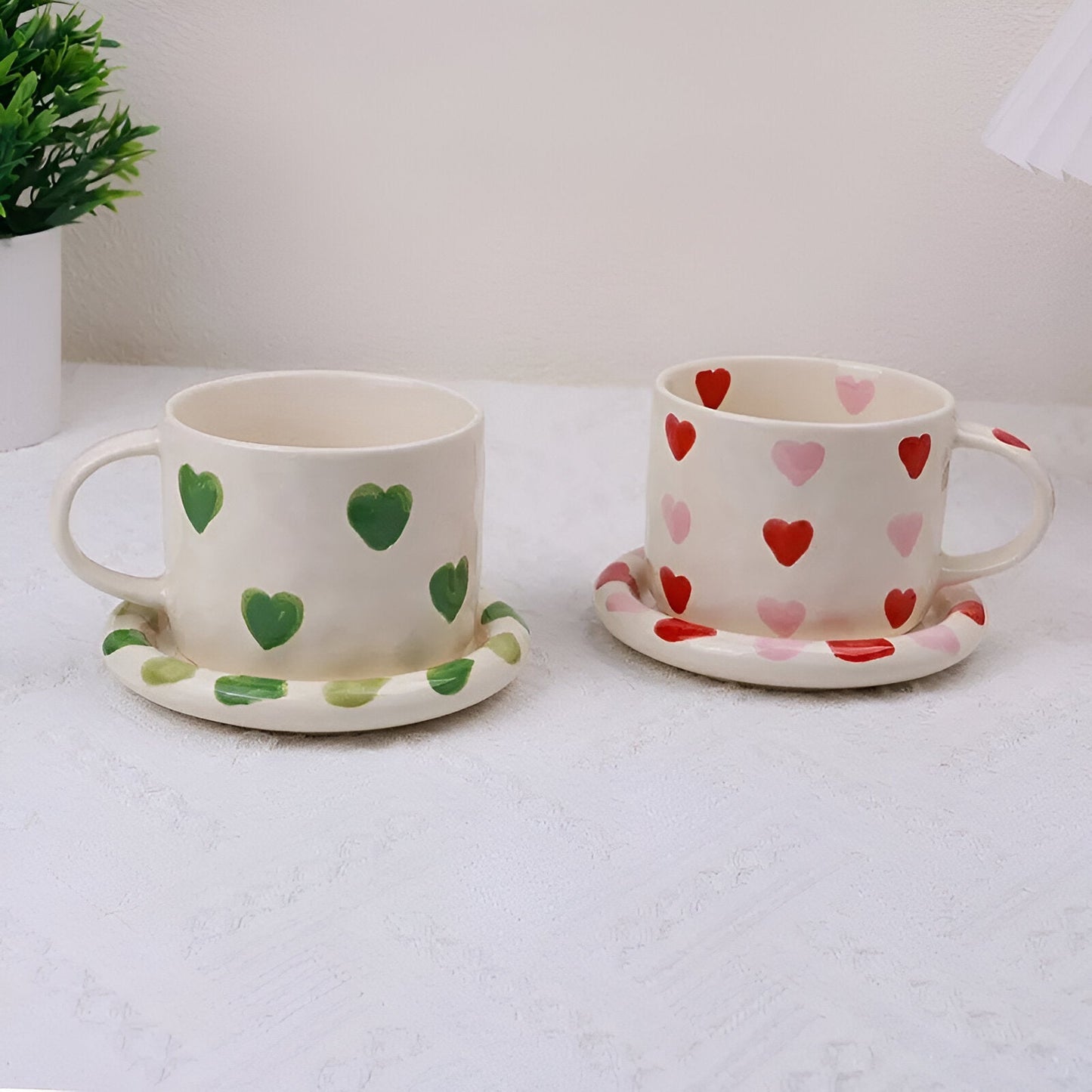 Keramik Liebe Herz Kaffeetasse