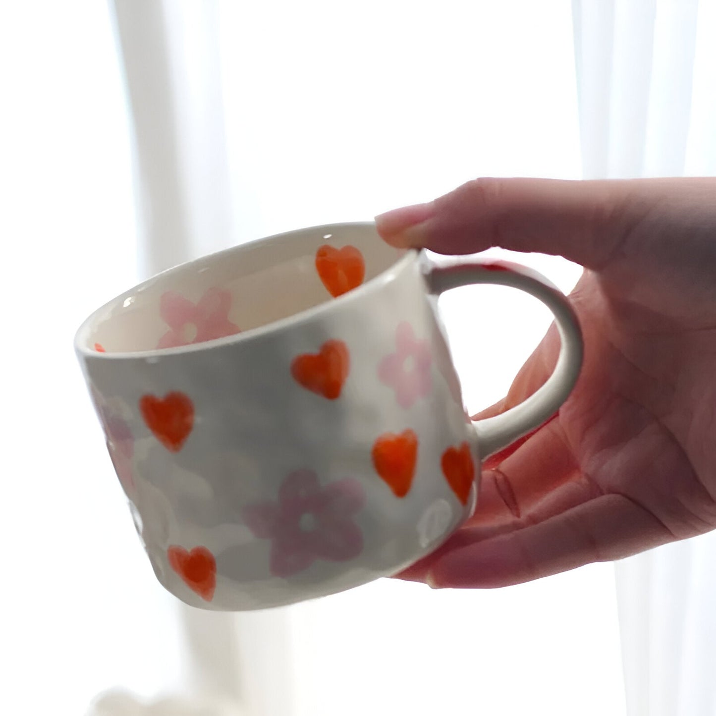 Keramik Liebe Herz Kaffeetasse