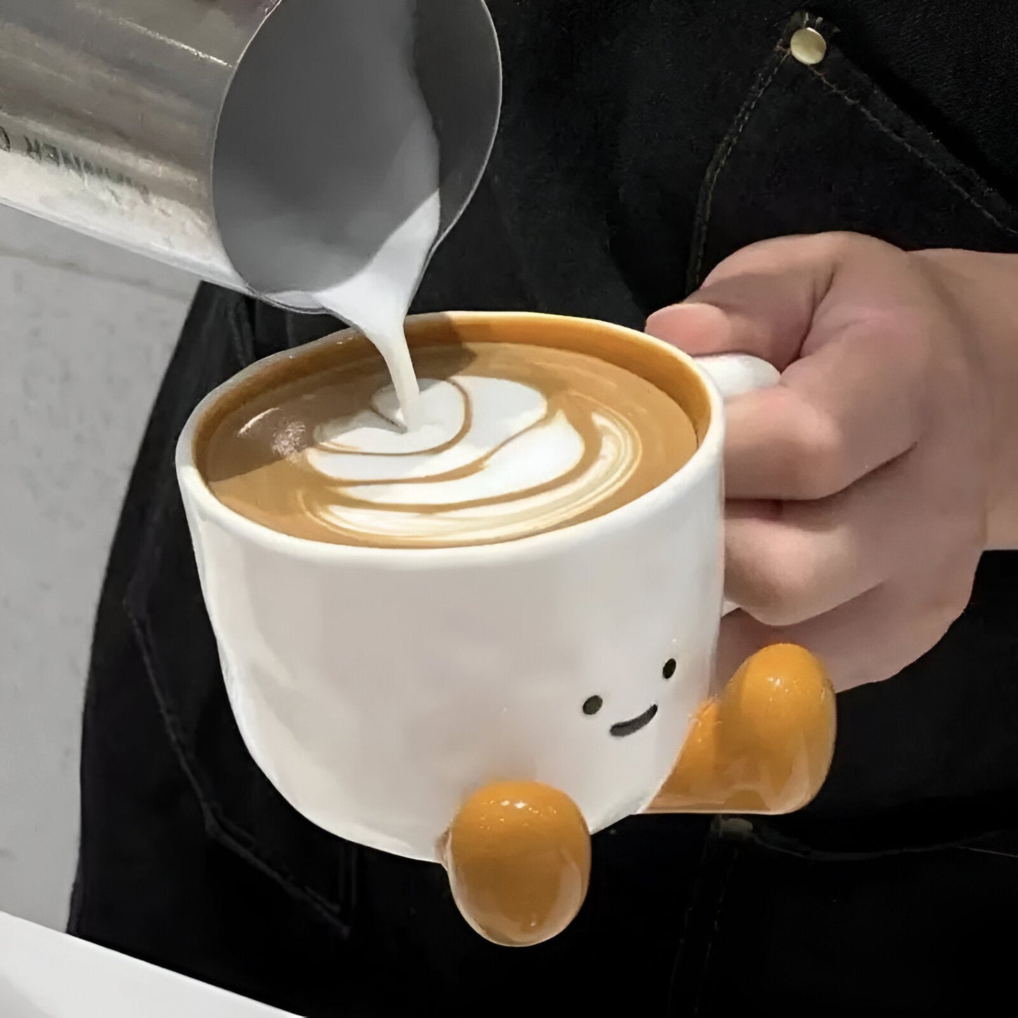 Keramische Smiley-Gesicht Kaffeetasse