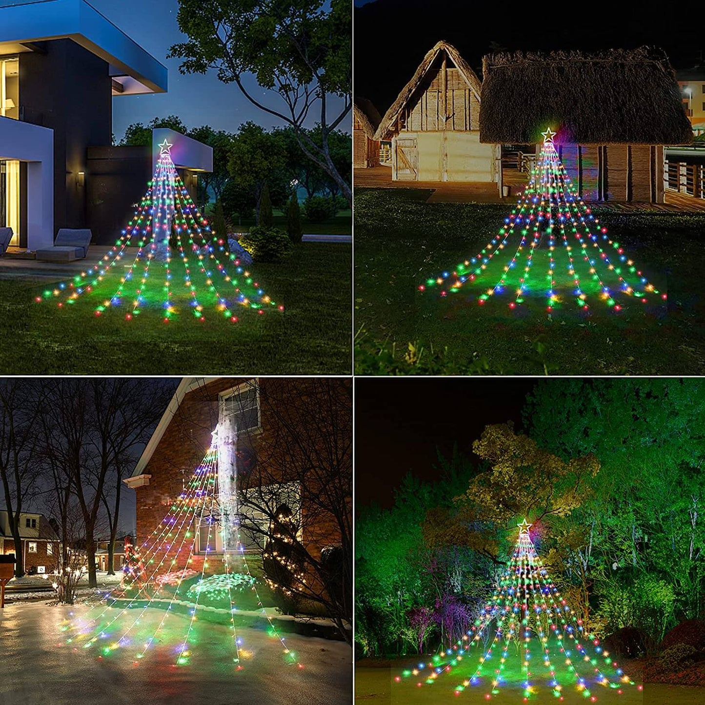 LED-Lichtshow für den Weihnachtsbaum im Freien