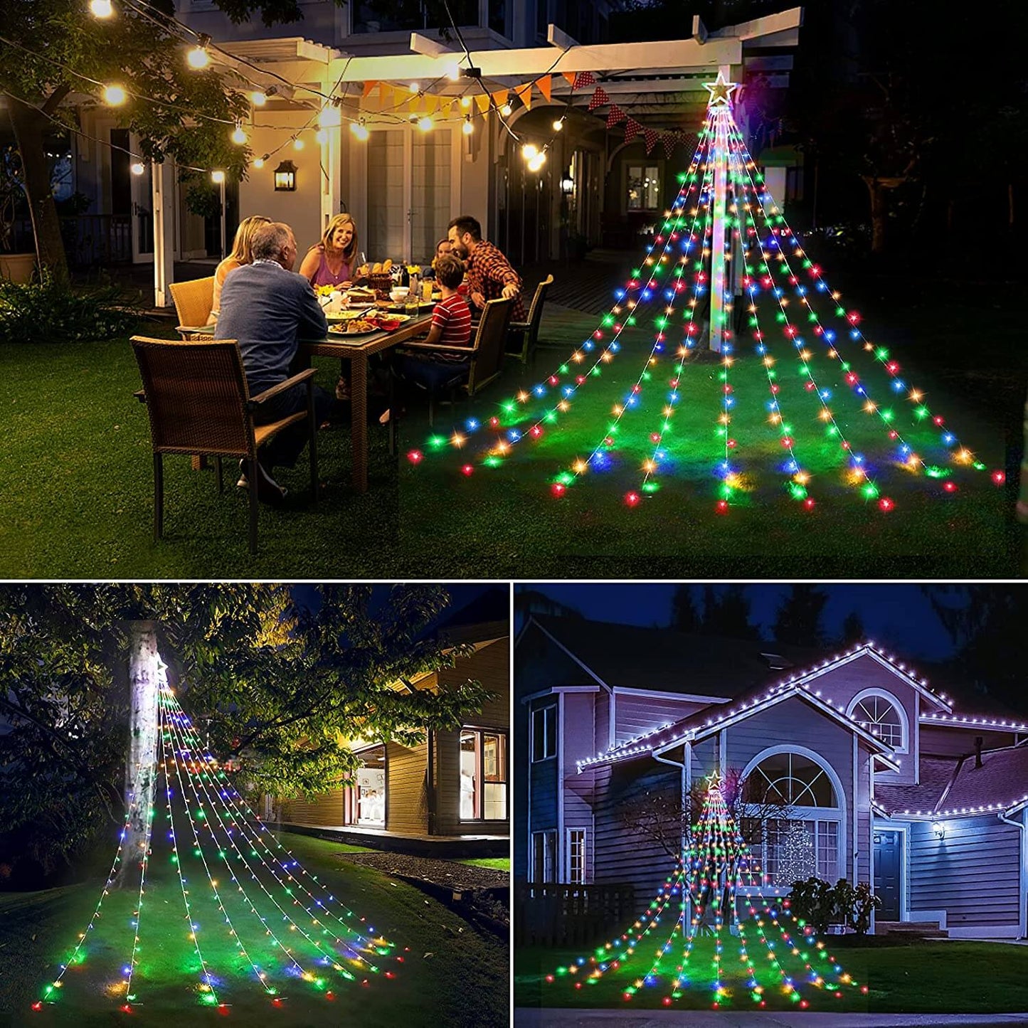 LED-Lichtshow für den Weihnachtsbaum im Freien