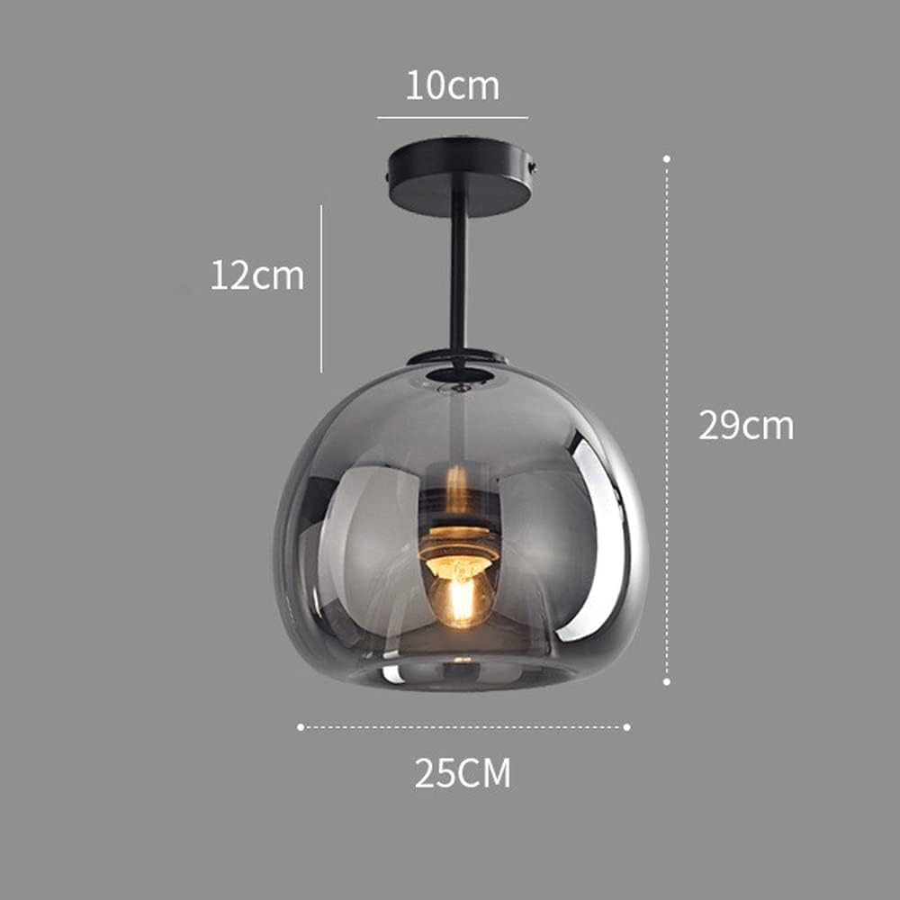Royallure Kupferglas Semi Flush Mount Deckenleuchte - Vintage Charme & Moderne Eleganz
