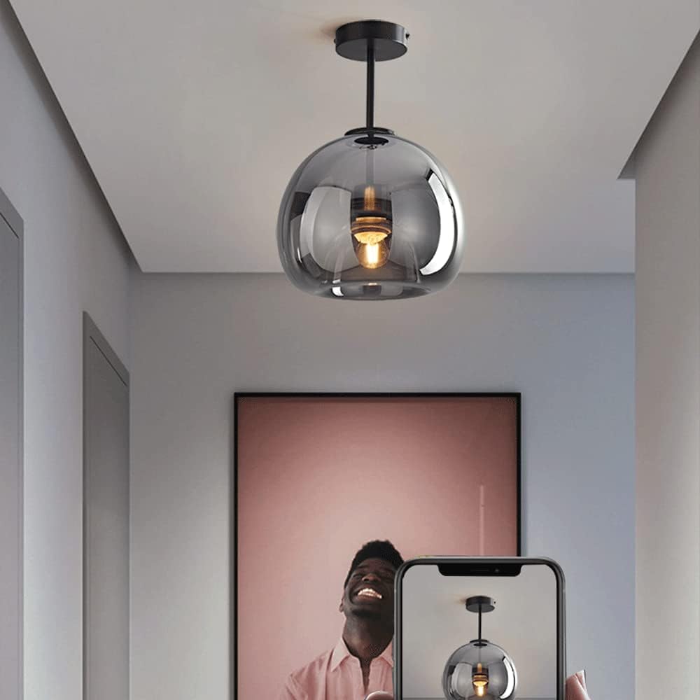 Royallure Kupferglas Semi Flush Mount Deckenleuchte - Vintage Charme & Moderne Eleganz