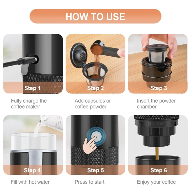 2 in 1 Tragbarer Kaffeezubereiter