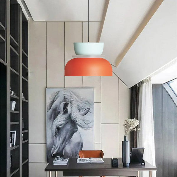 Suspension Nordic Macaron - Design Skandinavisch aus Aluminium und Acryl, Lampe E27, Ideal für Küche und Wohnzimmer