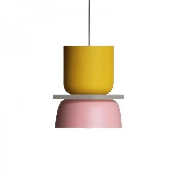 Suspension Nordic Macaron - Design Skandinavisch aus Aluminium und Acryl, Lampe E27, Ideal für Küche und Wohnzimmer