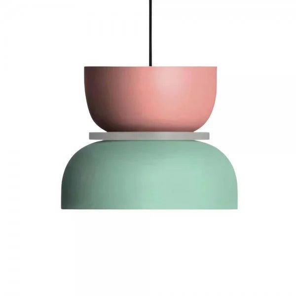 Suspension Nordic Macaron - Design Skandinavisch aus Aluminium und Acryl, Lampe E27, Ideal für Küche und Wohnzimmer