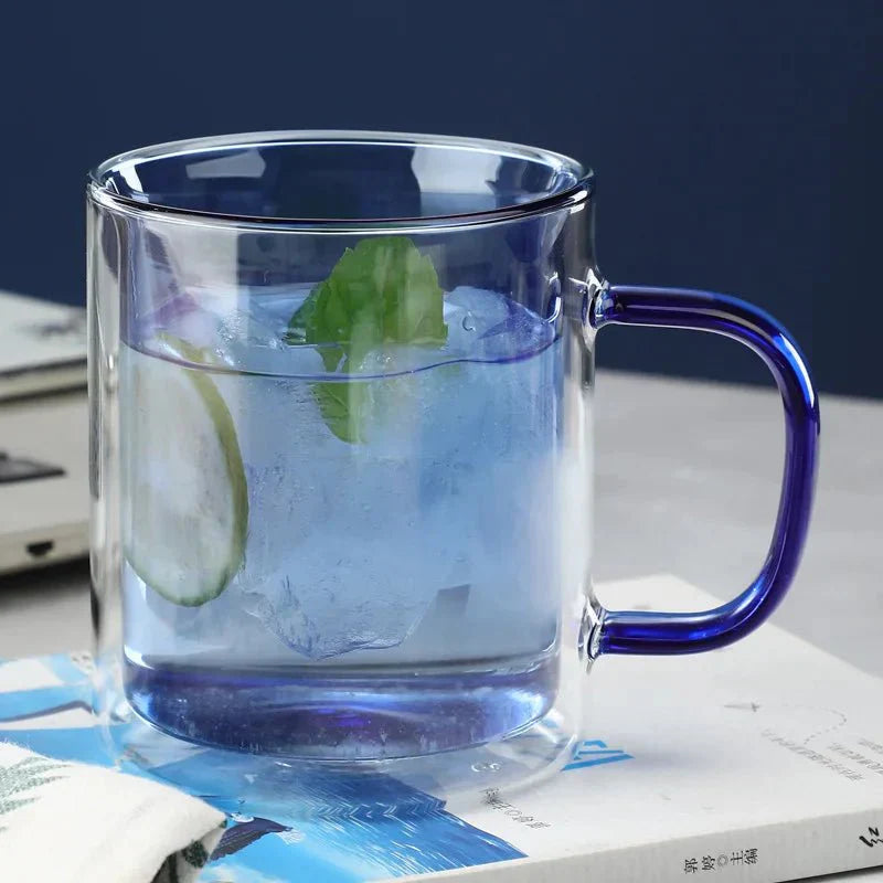 GlassÉlite – Luxus Doppelwandige Kaffeetasse mit stilvoller Isolierung für komfortables Genießen