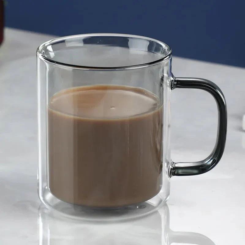 GlassÉlite – Luxus Doppelwandige Kaffeetasse mit stilvoller Isolierung für komfortables Genießen