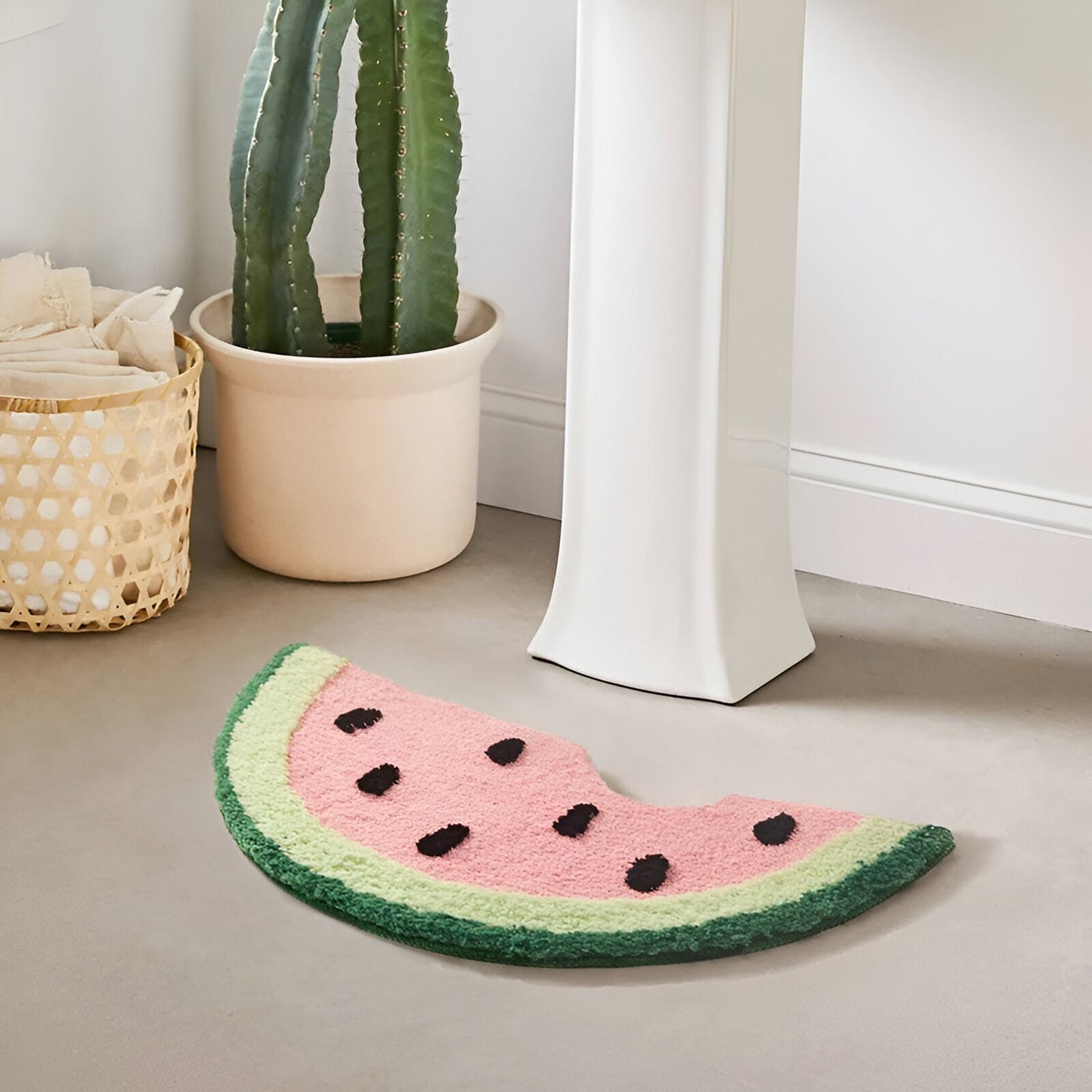 Bunte Wassermelone Badezimmermatte