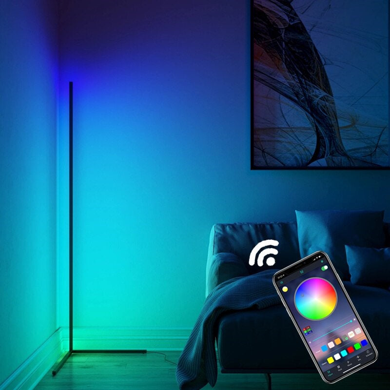 Smart LED Farbwechsel Ecken Stehlampe mit Fernbedienung