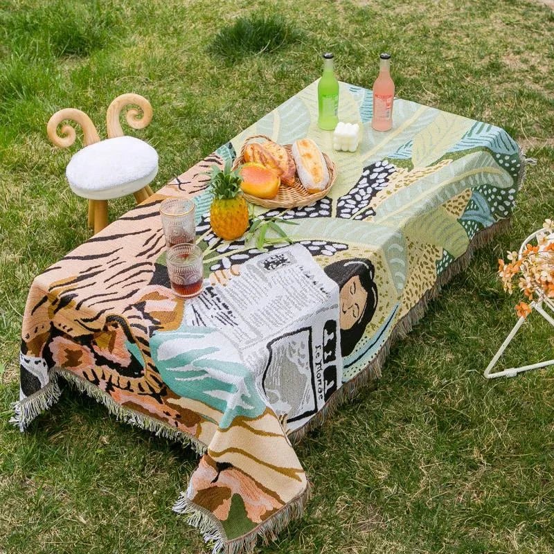 Gemütliche Cartoon Tiger Design Wurfdecke