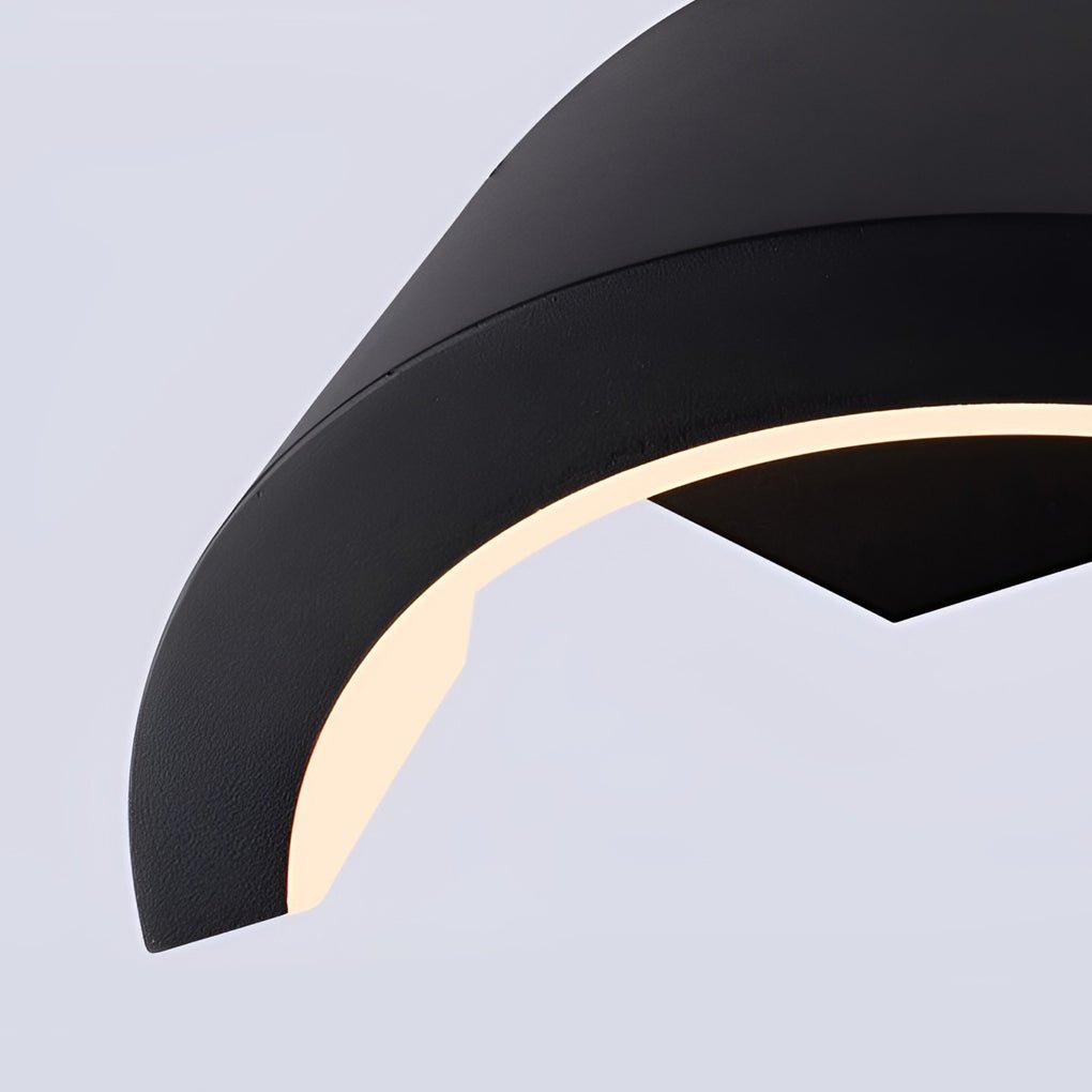 Außenwandleuchte mit gebogenem LED-Design