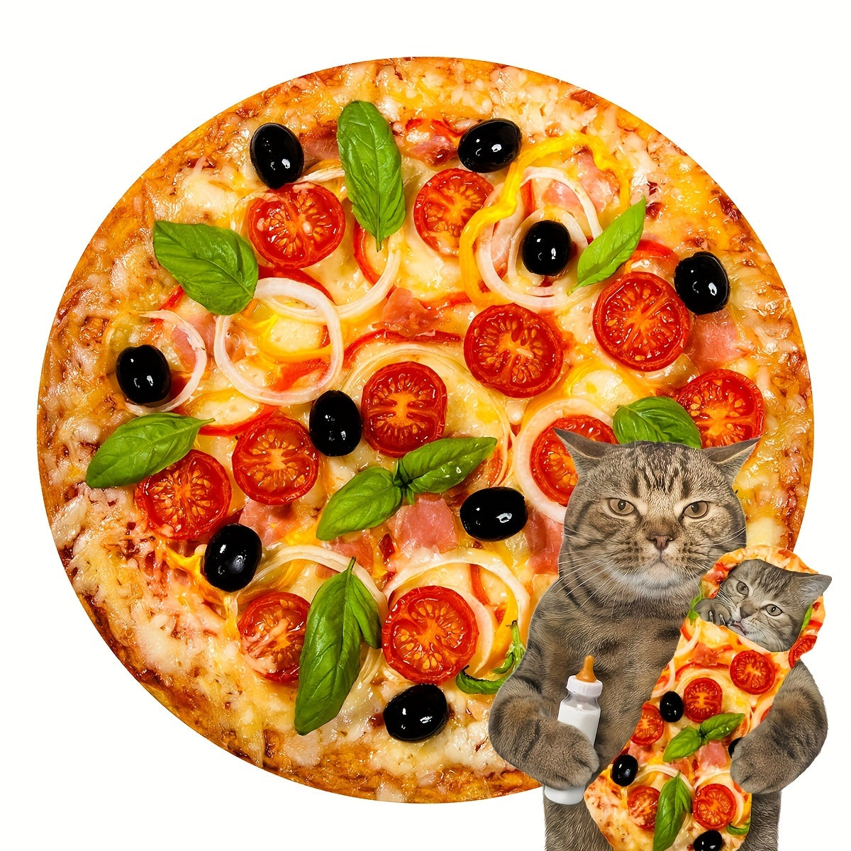 Tortilla Decke - Realistische Pepperoni Pizza Decke, Weiche und Bequeme Flanell Decke, Personalisierte Geschenk