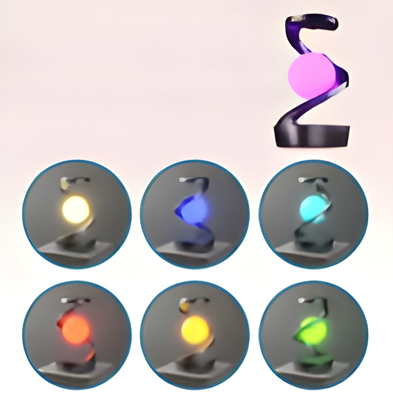 Garduru - Moderne LED-Tischlampe mit Schwebendesign & Wireless Charging