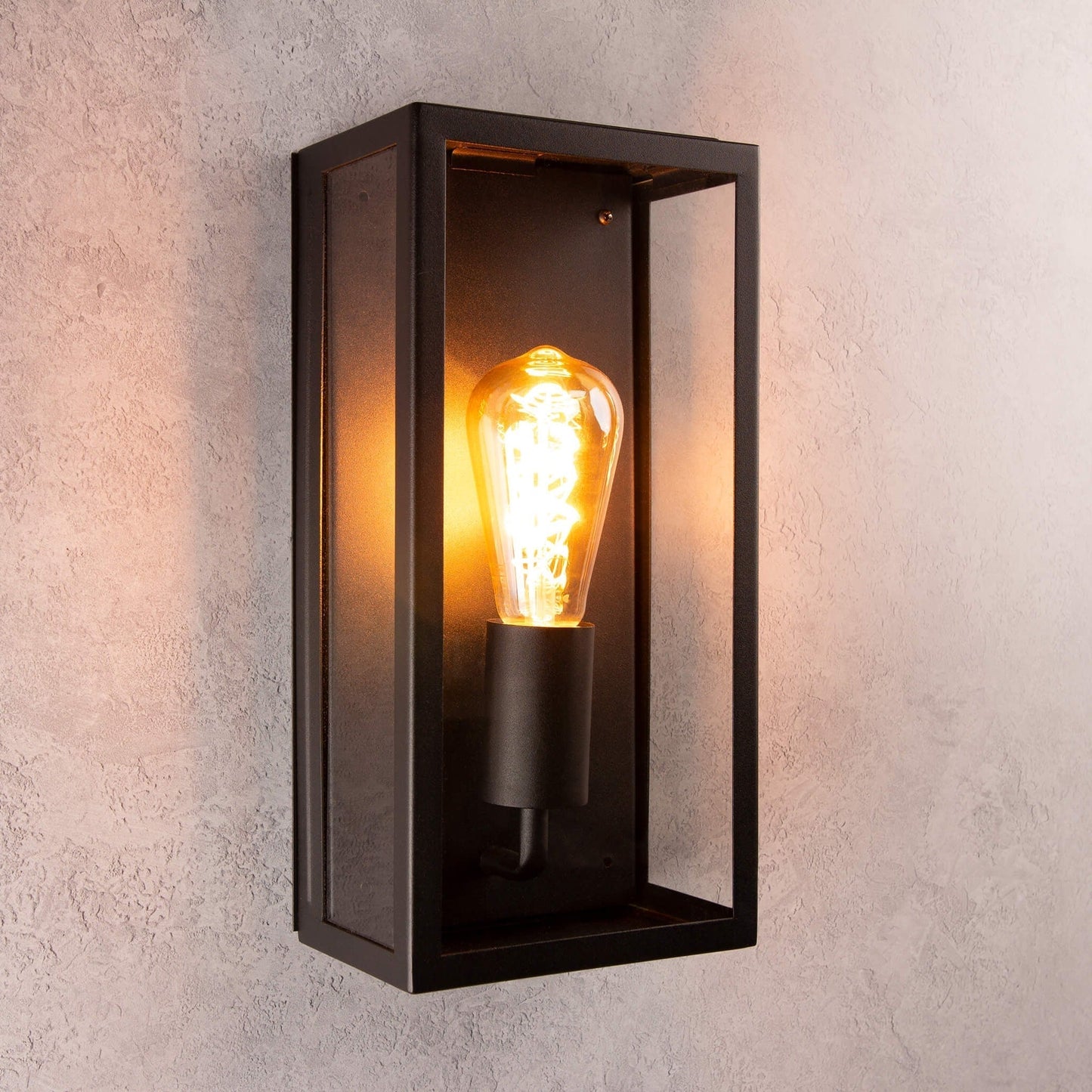 Garduru - Retro Wandlampe mit Filament-Glühbirne & Modernem Metallrahmen für Wohnzimmer, Schlafzimmer & Flur