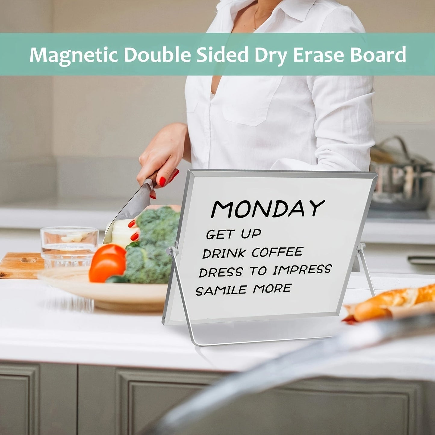 Garduru Magnetisches Whiteboard – Tragbar und beidseitig mit Ständer