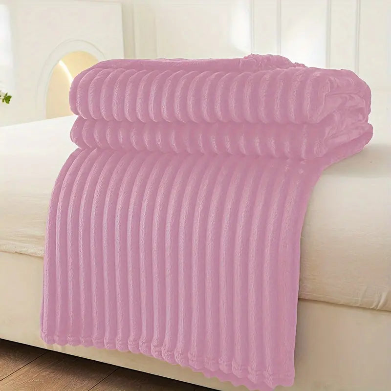 Garduru - Weiche Gerippte Kuscheldecke aus Flanell für stilvolles Wohnambiente