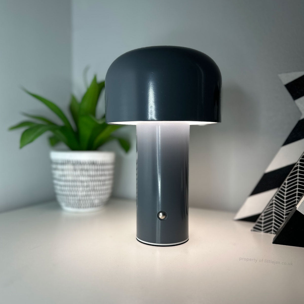 Royaleva Chic Modern Drahtlose Pilzlampe – 3 Helligkeitsstufen, kabellos & USB wiederaufladbar