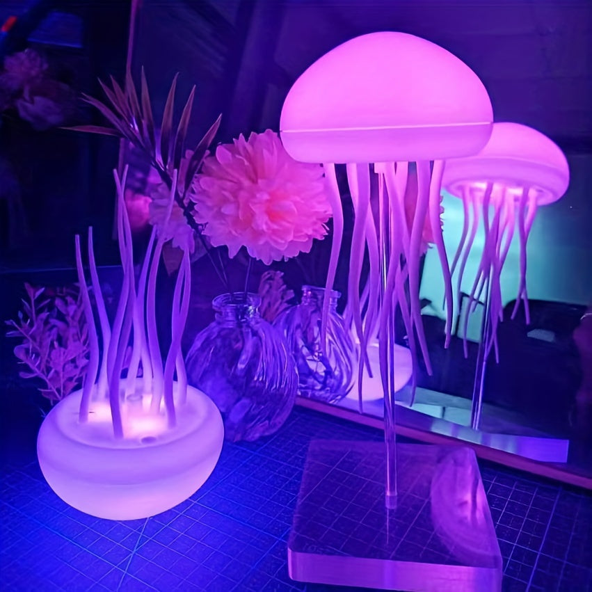 Farbwechselnde Quallenlampe – USB wiederaufladbare LED Nachtlicht für entspannende Atmosphäre