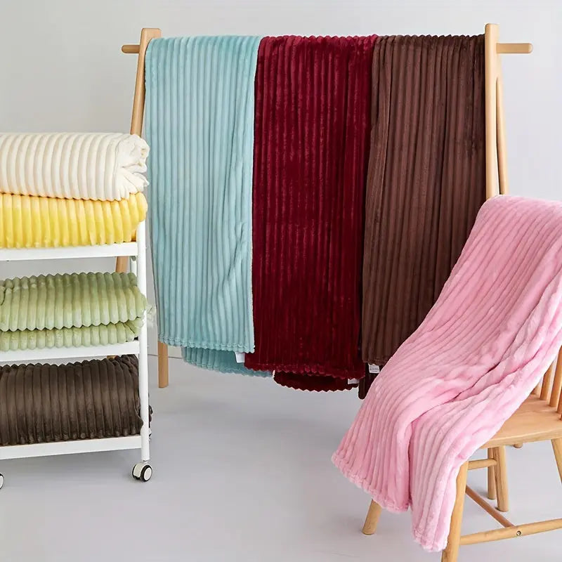 Garduru - Weiche Gerippte Kuscheldecke aus Flanell für stilvolles Wohnambiente