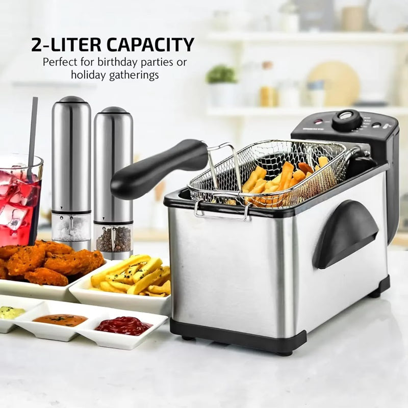 2L Elektrische Fritteuse mit einstellbarer Temperaturregelung
