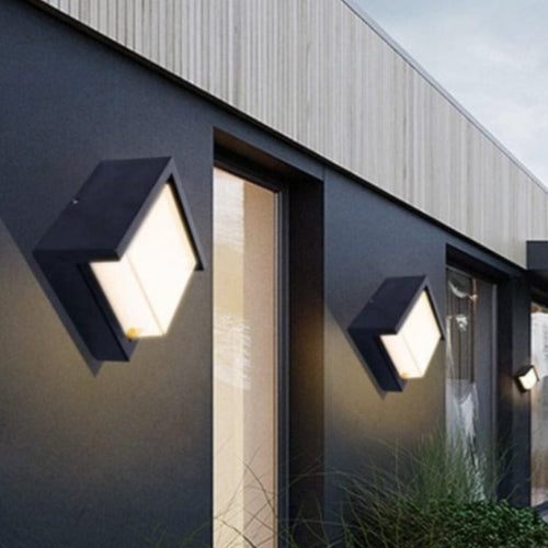 Moderne Außenwandleuchte aus Aluminium mit Bewegungssensor
