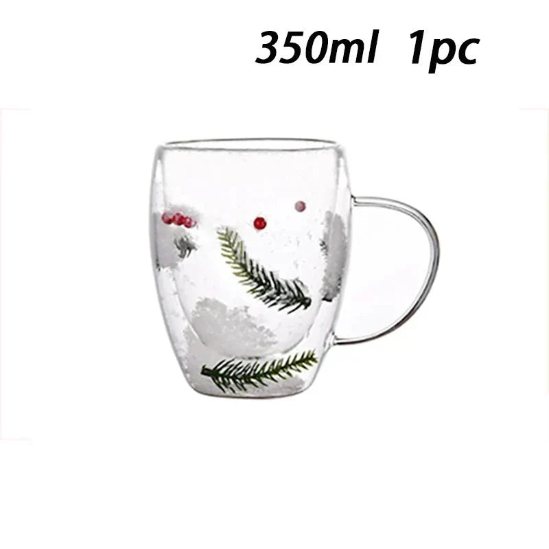 Tasse Glas mit Doppelte Wand Floral - BloomGlass