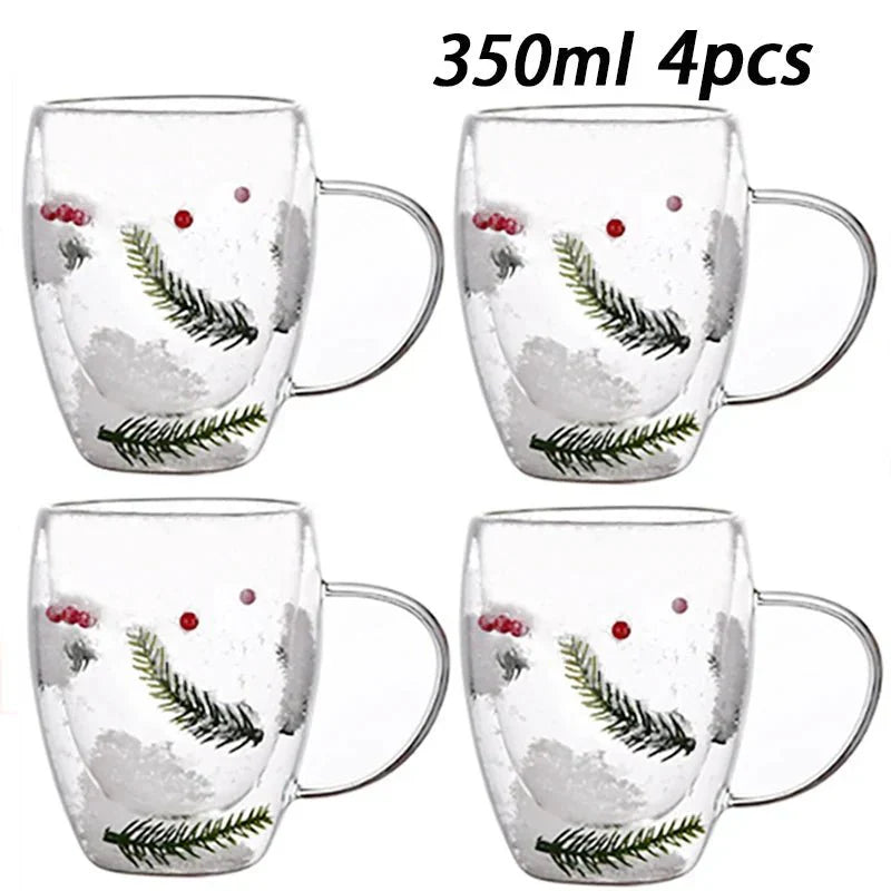 Tasse Glas mit Doppelte Wand Floral - BloomGlass