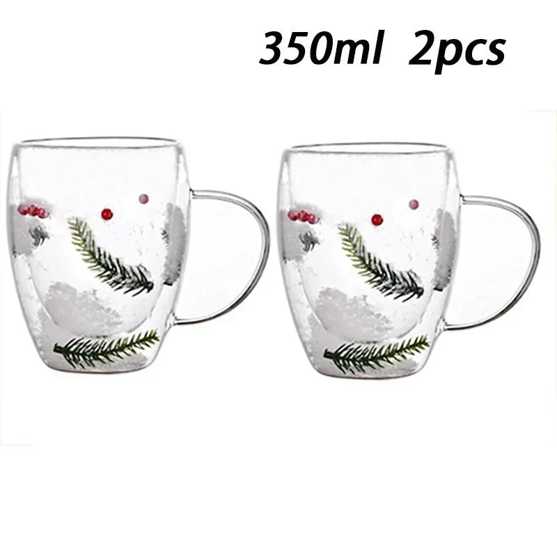 Tasse Glas mit Doppelte Wand Floral - BloomGlass