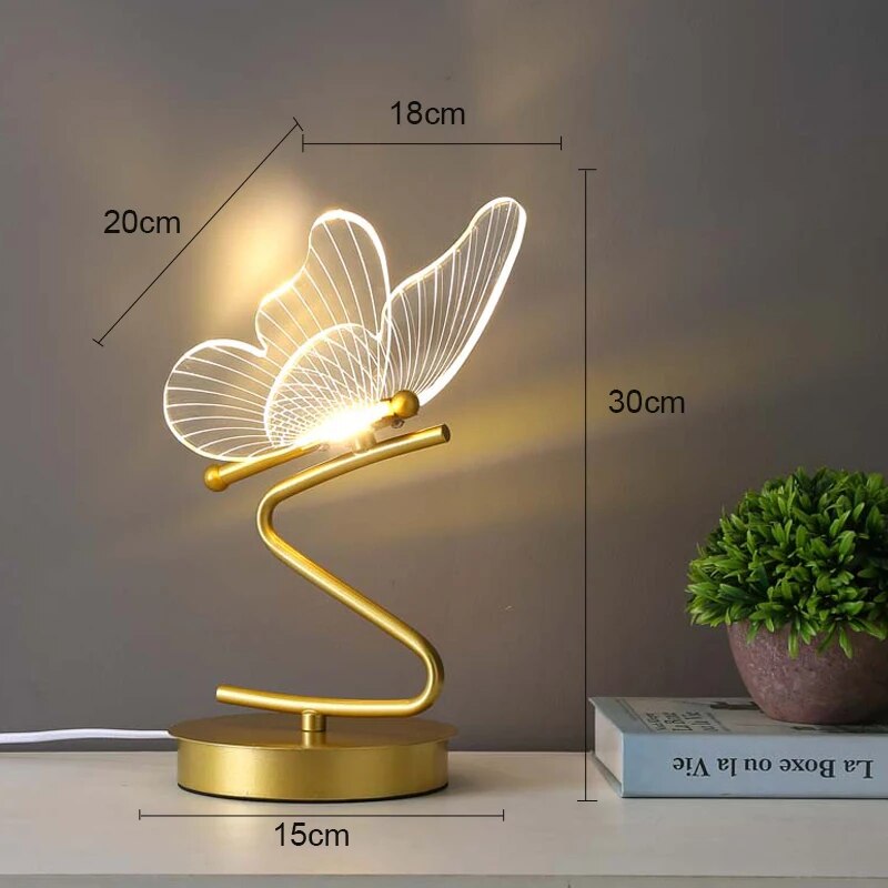 Garduru Schmetterling LED Tischlampe | Kompakt und tragbar - CompGlow