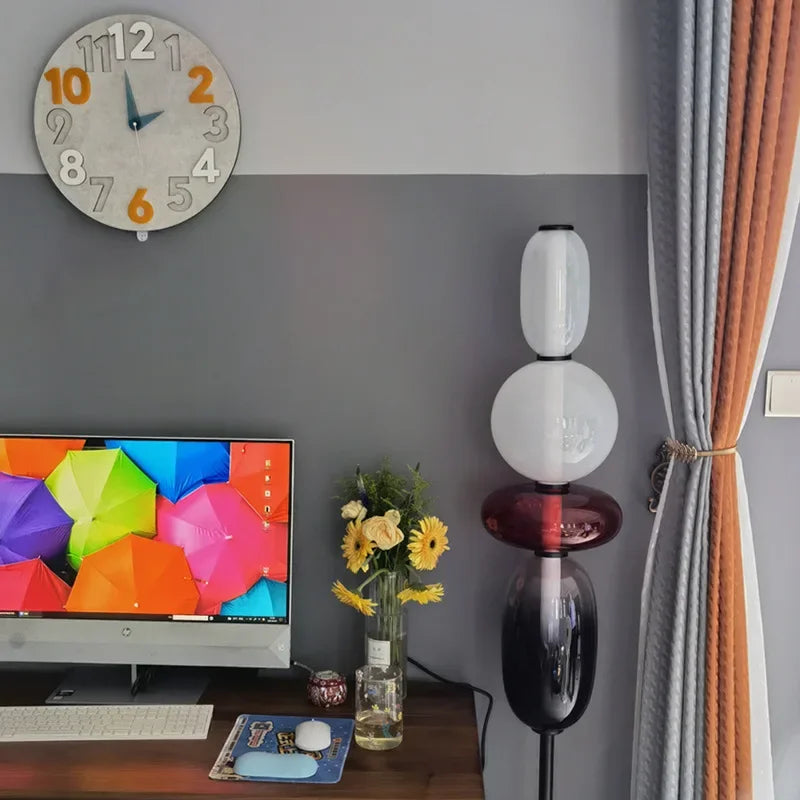 Bunte Glas-Stehlampe für Wohnzimmer, Büro oder Schlafzimmer Dekor