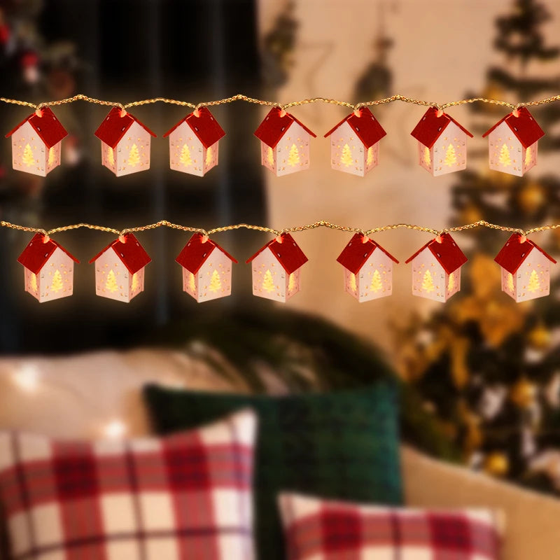 Led-Weihnachtshäuser Aus Holz Mit Festlicher Beleuchtung
