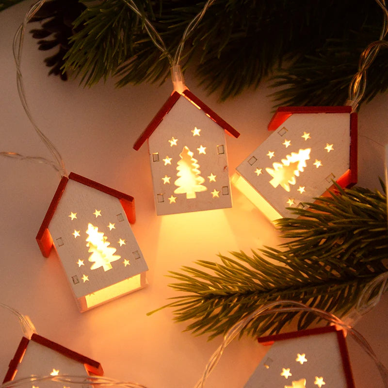 Led-Weihnachtshäuser Aus Holz Mit Festlicher Beleuchtung