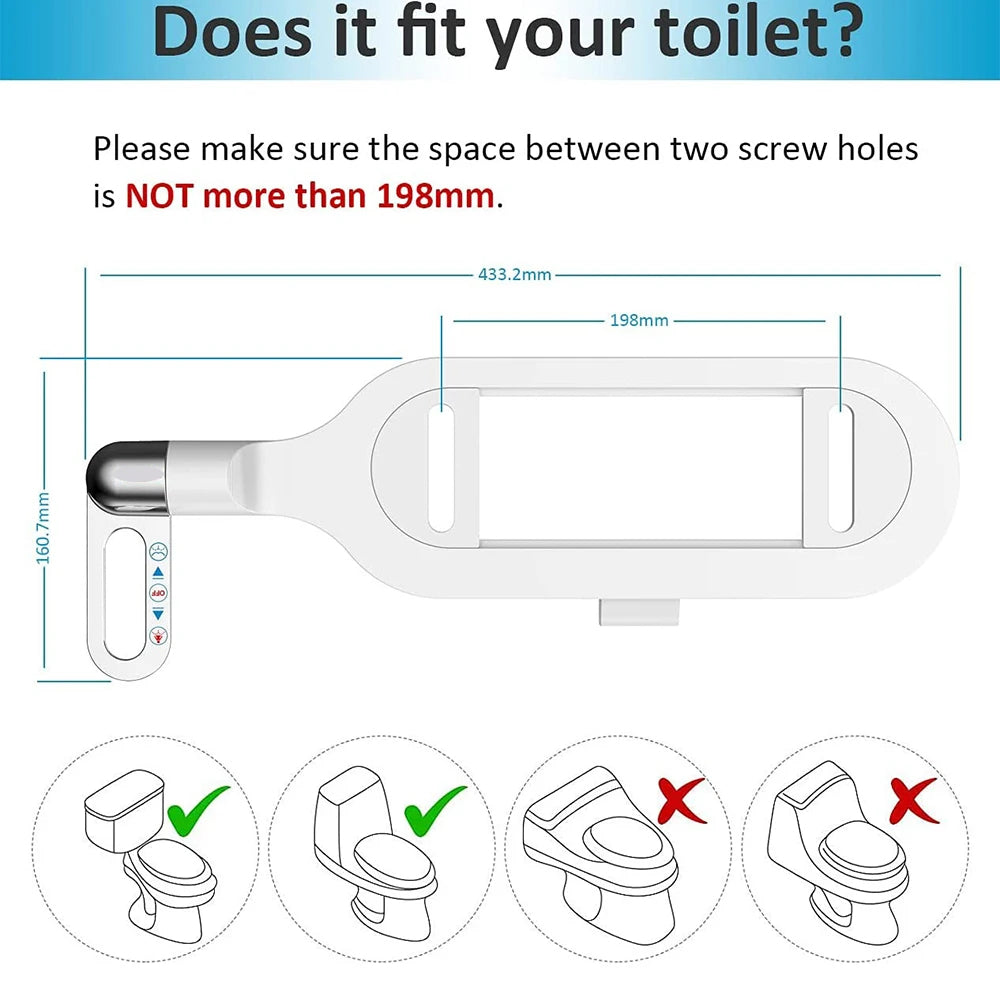 RoyaleGlow Ultra-Dünner Bidet-Aufsatz für Toilette