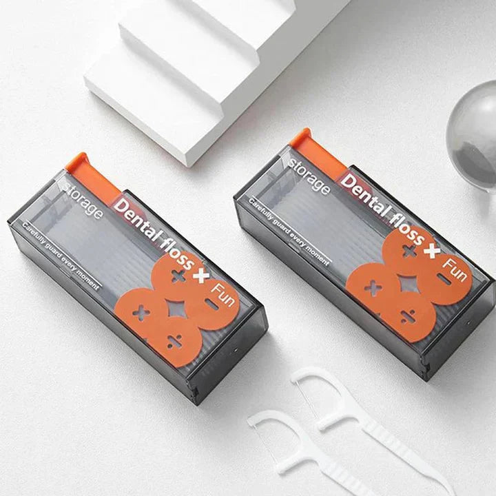 Tragbarer Zahnseidenspender mit 10 automatischen Zahnseidesticks
