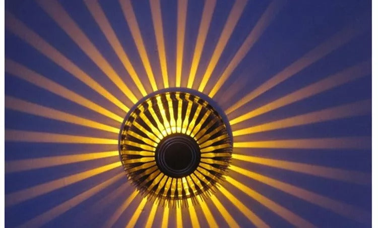 Sonnenstrahlen Schatten werfen dekorative Wandlampe
