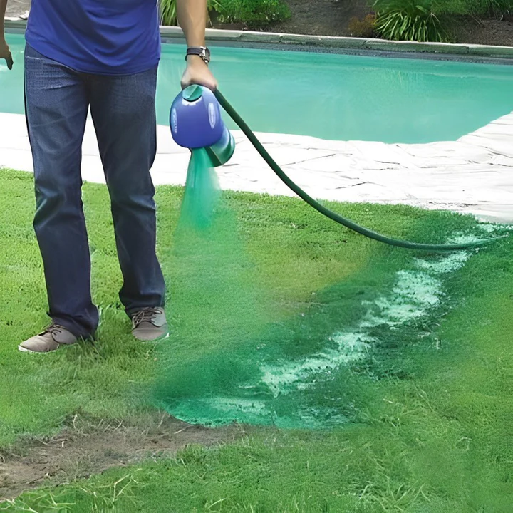 Liquid Lawn Hydro Mousse Spray Auf Grassamen