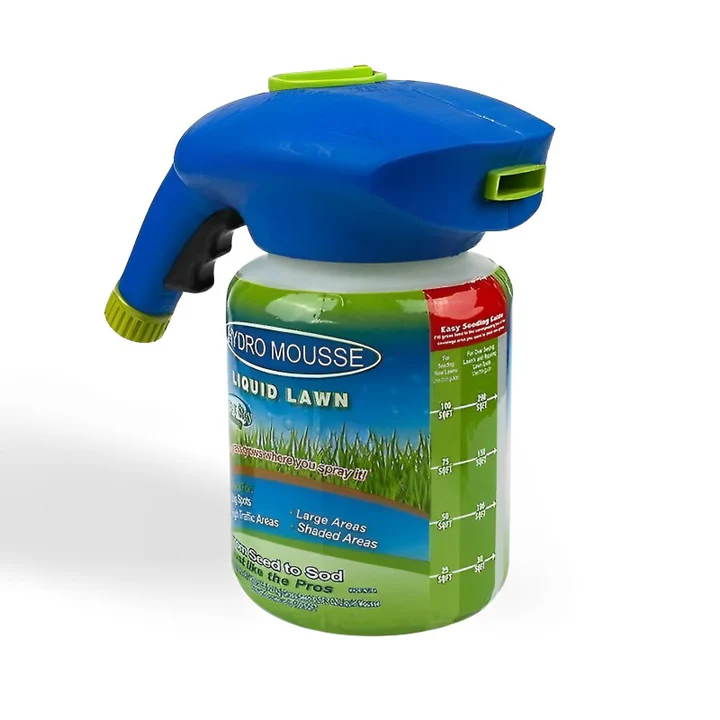 Liquid Lawn Hydro Mousse Spray Auf Grassamen