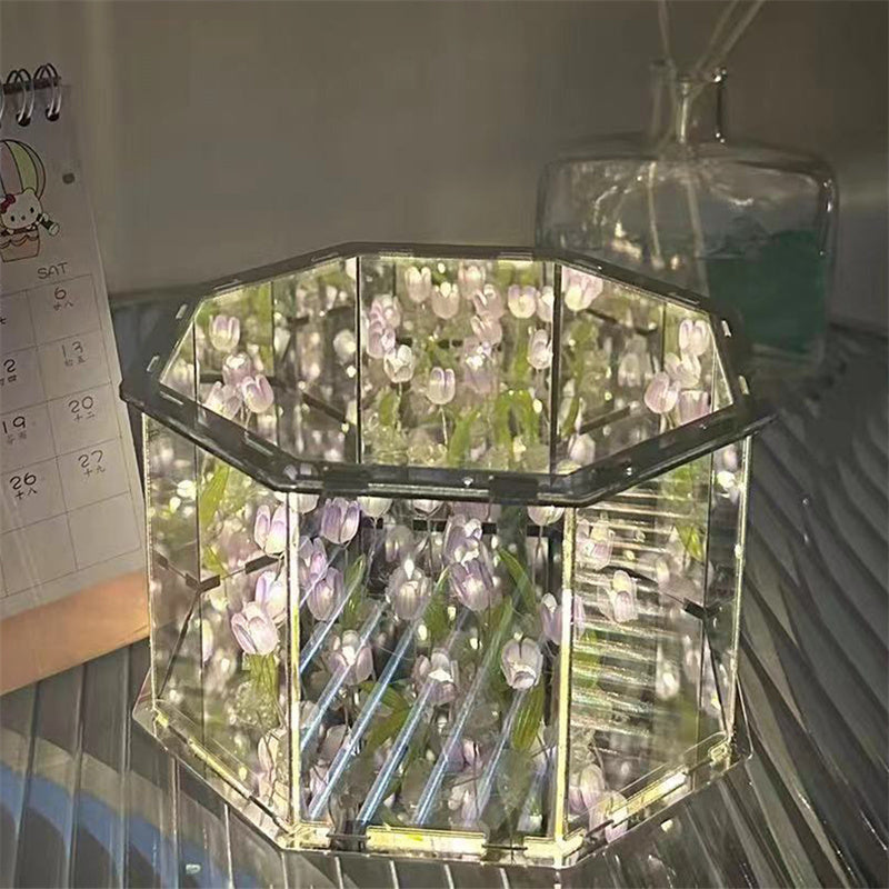 Royallure Tulpen Spiegel Nachtlicht Lampe - 7 Farboptionen