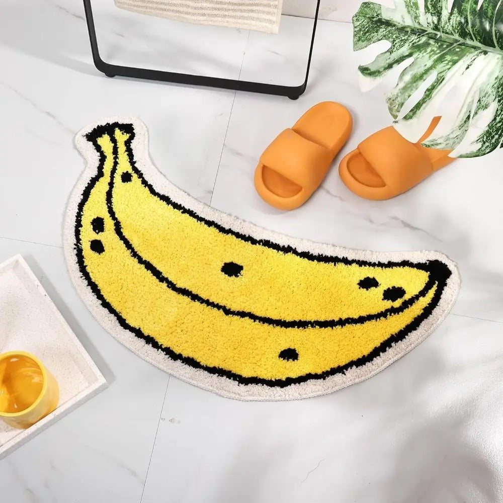 Badezimmermatte – Lustige Bananenform – Rutschfest und Maschinenwaschbar