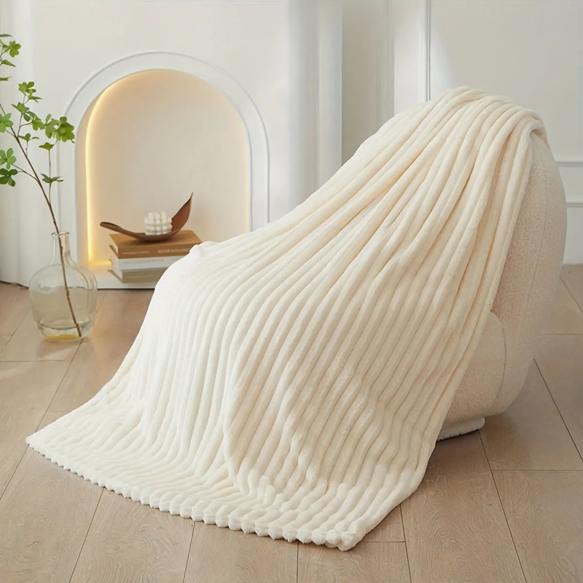 Garduru - Weiche Gerippte Kuscheldecke aus Flanell für stilvolles Wohnambiente