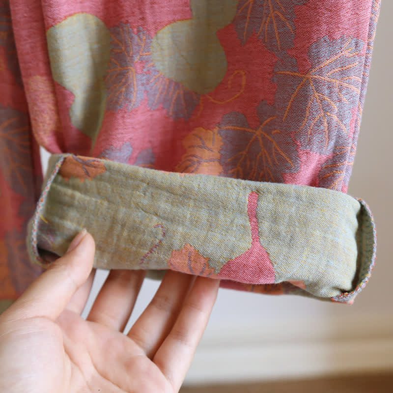 Pyjama-Set aus Baumwolle mit langen Ärmeln in Kürbisform